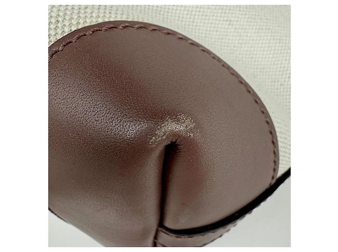 Borsa Tote Gucci in tela e pelle beige e marrone - vista 4