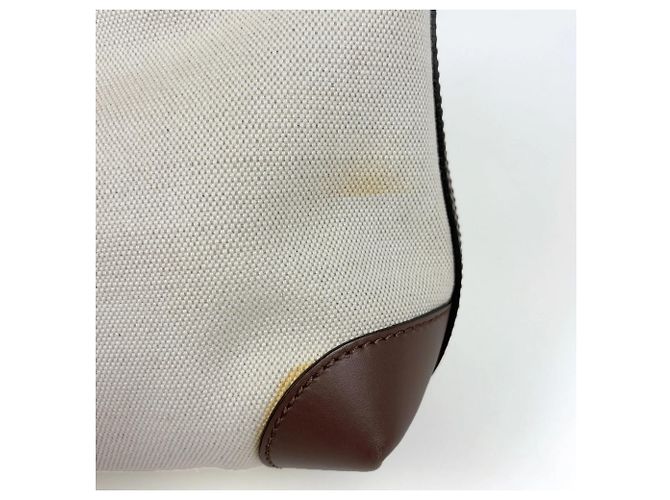 Borsa Tote Gucci in tela e pelle beige e marrone - vista 5