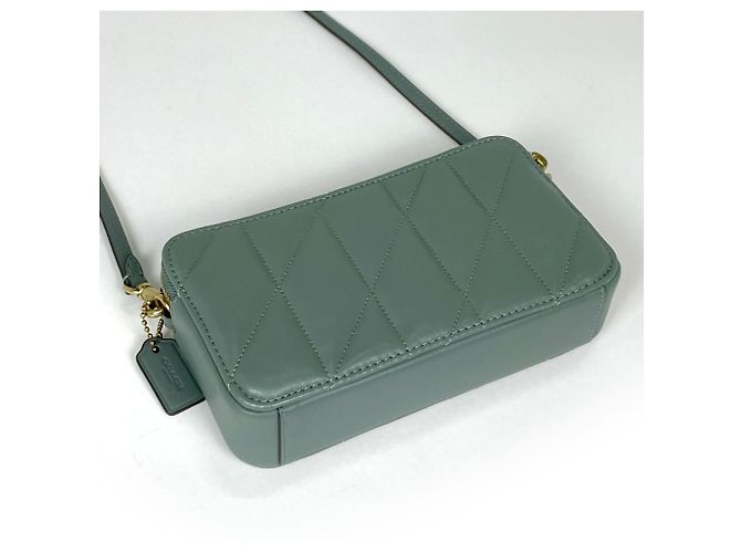 Borsa a tracolla Coach in pelle verde - vista 2