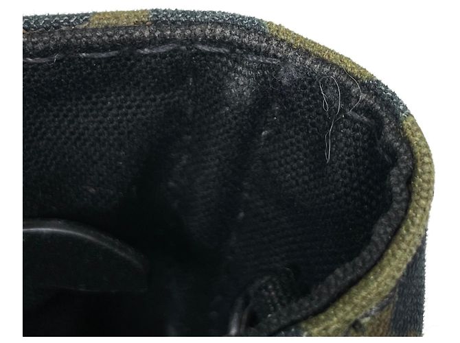Borsa a mano Prada in tela beige e verde - vista 5
