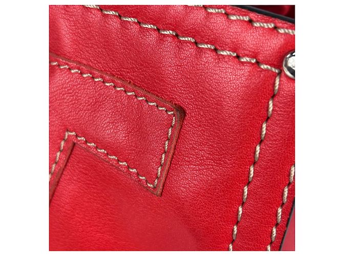 Borsa a tracolla in pelle Anagram Loewe in Red - vista 5
