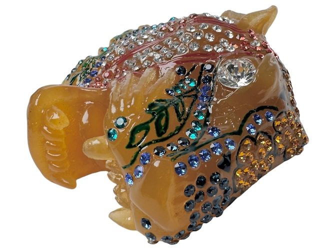 Broche Gucci Raja Tête de Tigre avec strass - vue 4