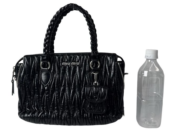 Borsa Miu Miu Matelassé Shine Leather - vista 14