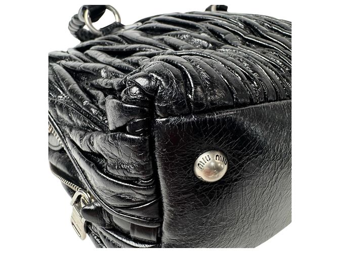 Borsa Miu Miu Matelassé Shine Leather - vista 16