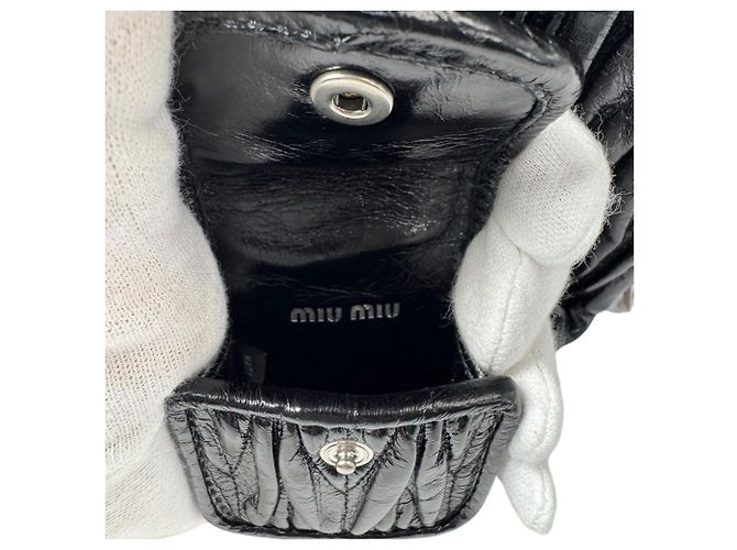 Borsa Miu Miu Matelassé Shine Leather - vista 19