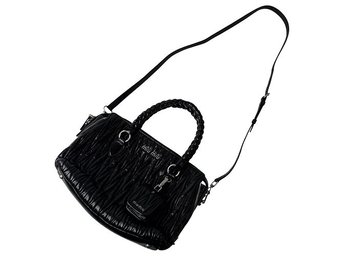 Borsa Miu Miu Matelassé Shine Leather - vista 2