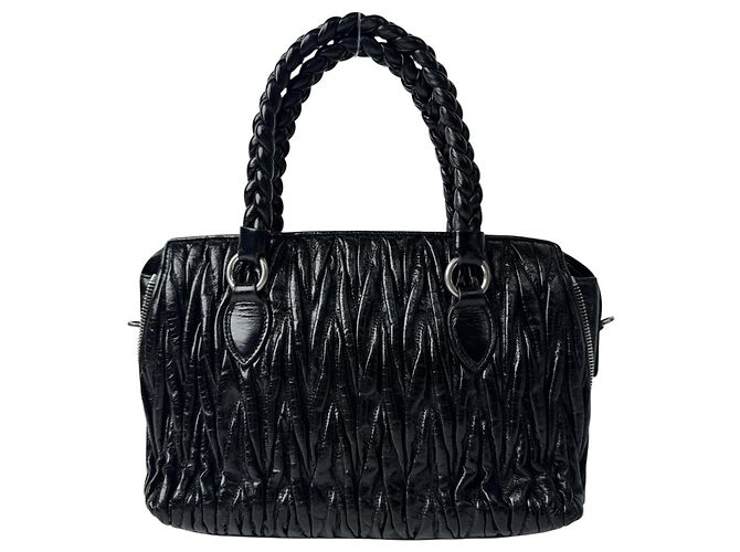 Borsa Miu Miu Matelassé Shine Leather - vista 3