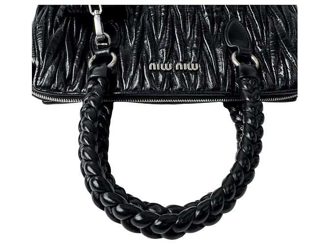 Borsa Miu Miu Matelassé Shine Leather - vista 8