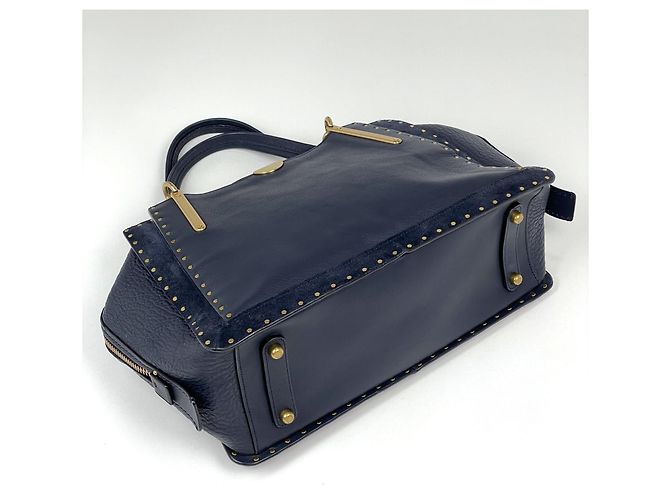 Borsa a mano Coach in pelle blu navy - vista 2