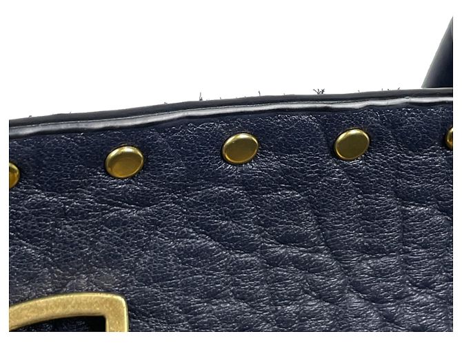 Borsa a mano Coach in pelle blu navy - vista 4