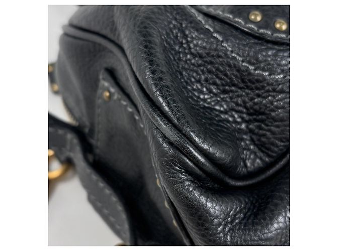 Borsa a mano Chloé Paddington in pelle nera - vista 3