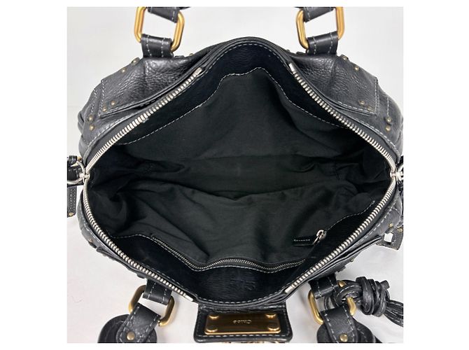 Borsa a mano Chloé Paddington in pelle nera - vista 8