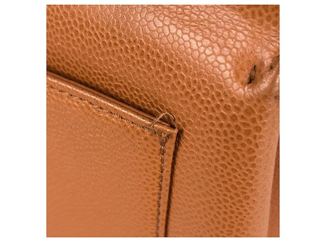 Borsa Chanel Orange in pelle di vitello martellata - vista 5