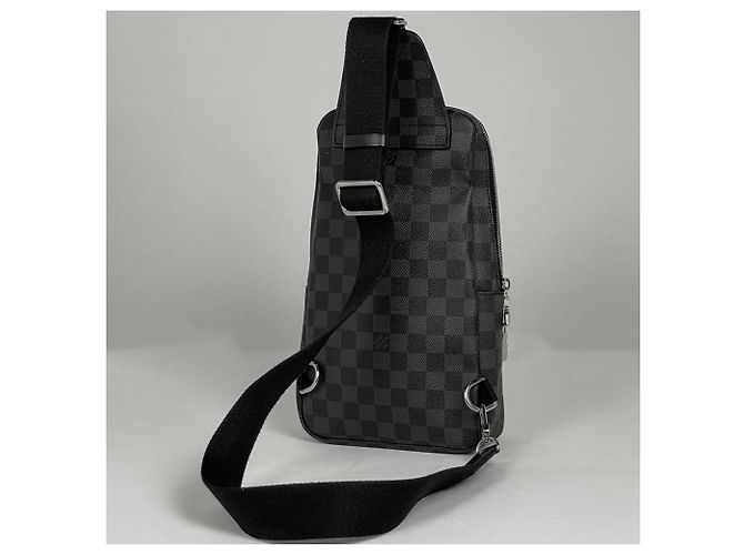 Borsa Avenue Sling Louis Vuitton - Black Damier Graphite - vista 2