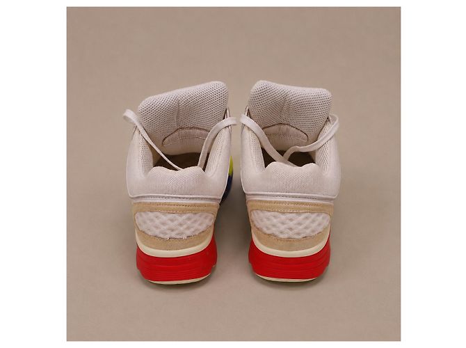 Sneakers Chanel in pelle e camoscio multicolore - vista 7