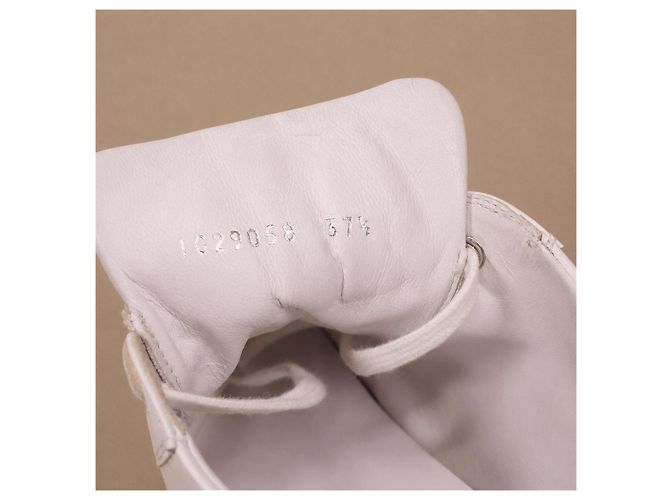 Chanel Sneakers mid-top in pelle bianca - vista 17