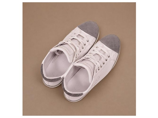 Chanel Sneakers mid-top in pelle bianca - vista 6