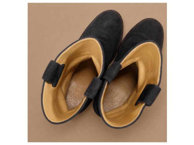 Chanel Sport Collection Botas de gamuza azul oscuro - vista 19