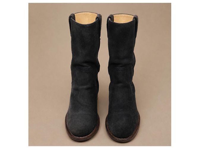 Chanel Sport Collection Botas de gamuza azul oscuro - vista 2