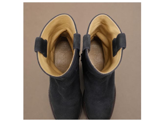 Chanel Sport Collection Botas de gamuza azul oscuro - vista 20