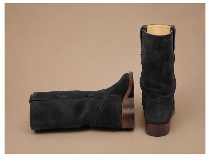 Chanel Sport Collection Botas de gamuza azul oscuro - vista 6