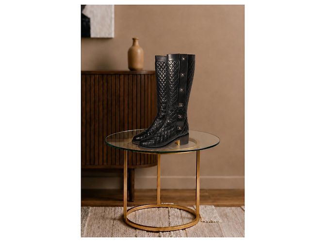 Chanel gesteppte Lederstiefel mit Multi CC-Verschlüssen - Ansicht 10