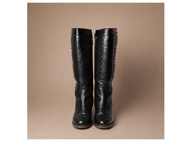 Chanel gesteppte Lederstiefel mit Multi CC-Verschlüssen - Ansicht 6