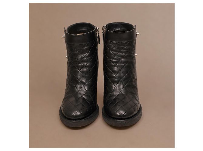 Botines Chanel Multi CC Cuero Acolchado - vista 7