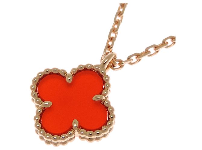 Collana Van Cleef & Arpels in oro rosa 18K e corniola - vista 2