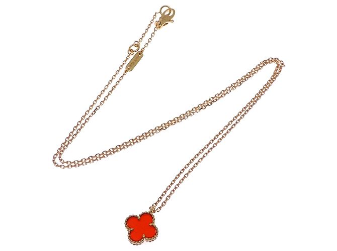 Collana Van Cleef & Arpels in oro rosa 18K e corniola - vista 6