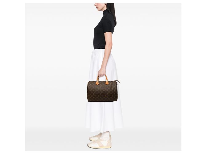 Louis Vuitton Brown Monogram Speedy 35 - vista 8