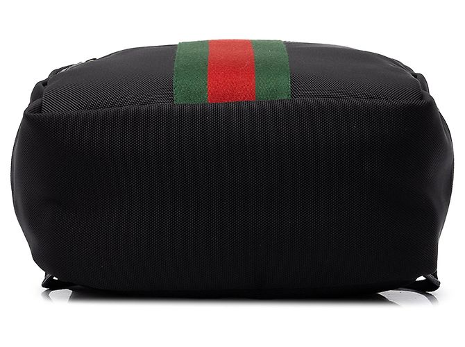 Gucci Black Techno Canvas Web Backpack - view 3