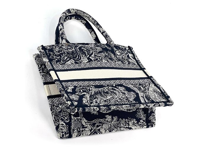 Christian Dior Navy Canvas Tote Bag - Ansicht 2