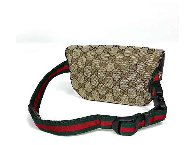 Borsa a tracolla Gucci marrone con motivo GG - vista 2