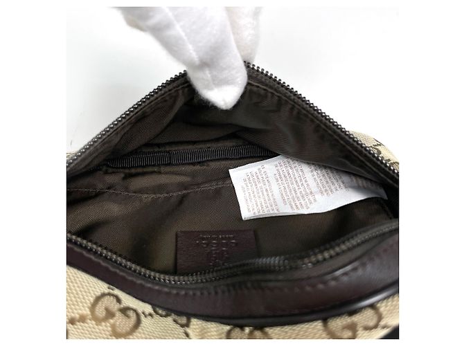 Borsa a tracolla Gucci marrone con motivo GG - vista 6