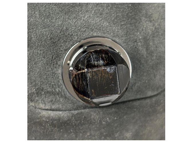Céline Borsa a tracolla Celine in camoscio grigio - vista 4