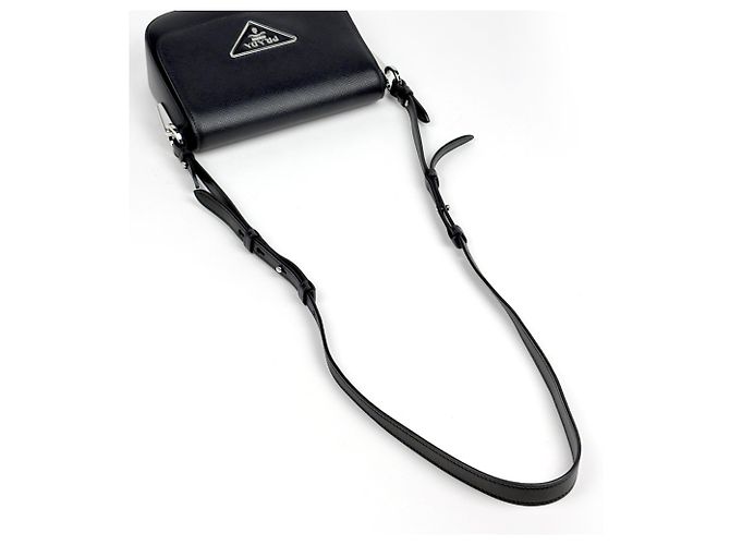 Borsa a tracolla Prada in pelle Saffiano - vista 7