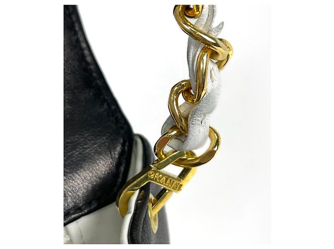 Chanel Schultertasche aus bicolor Leder - Ansicht 6