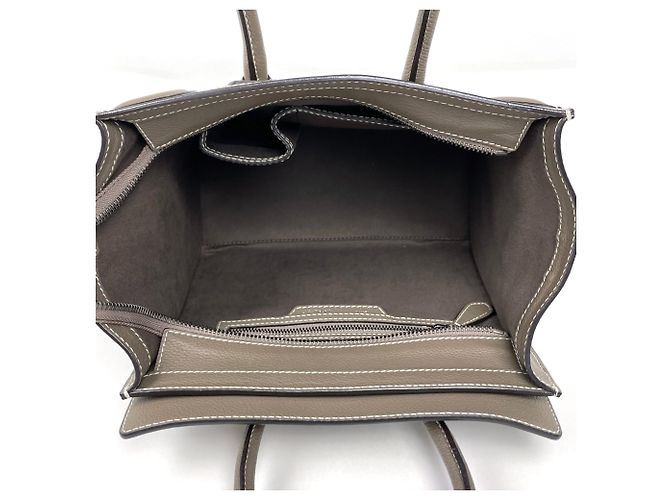 Céline Borsa a mano Celine Luggage Micro Shopper in pelle - vista 9