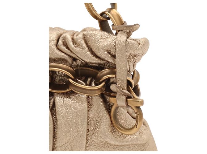 Borsa Salvatore Ferragamo Oro Metallizzato - vista 10