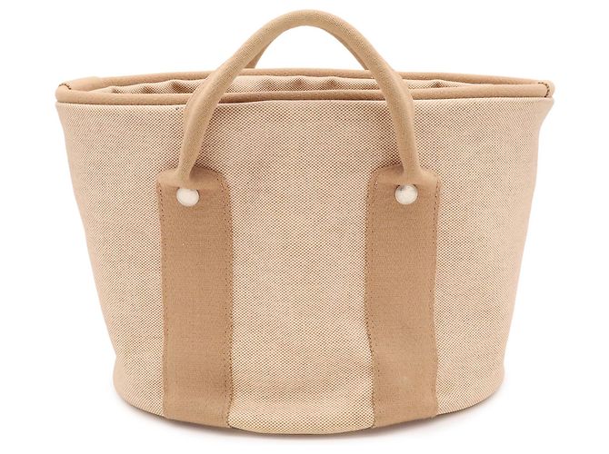 Hermès Borsa Hermes Beige Toile H Laundry Bag - vista 2