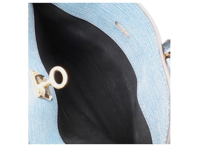 Borsa a mano Louis Vuitton Steamer MM in blu - vista 8