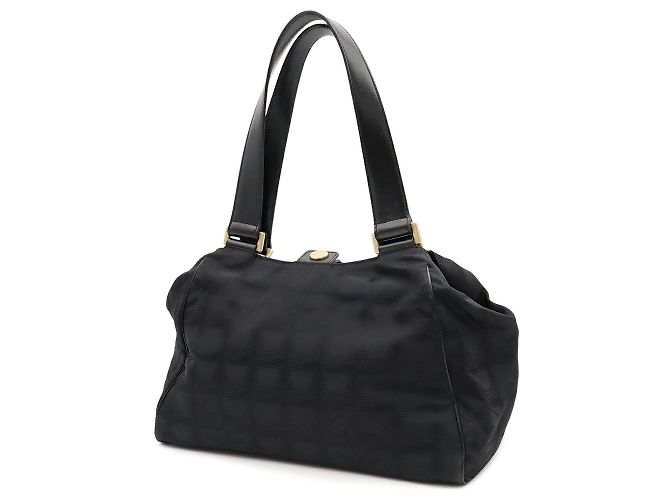 Borsa Tote CHANEL Travel Line in nylon nero - vista 3