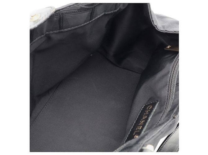 Borsa Tote CHANEL Travel Line in nylon nero - vista 7