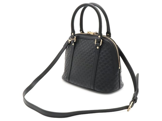 Borsa a mano Gucci Microguccissima in pelle nera - vista 3