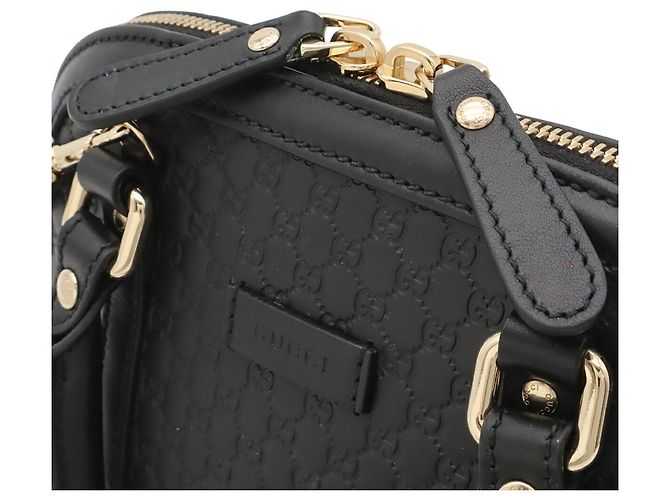 Borsa a mano Gucci Microguccissima in pelle nera - vista 5