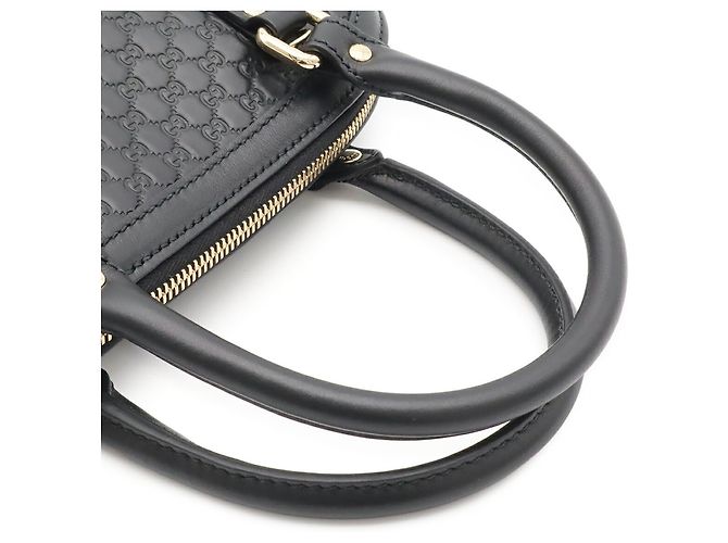 Borsa a mano Gucci Microguccissima in pelle nera - vista 8
