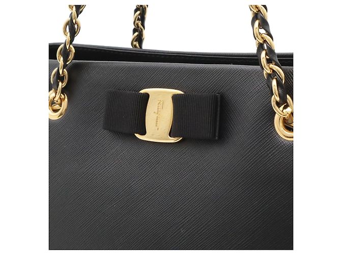 Borsa Tote a Tracolla Salvatore Ferragamo Vara Chain - vista 10