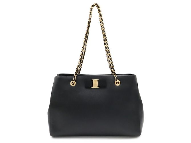 Borsa Tote a Tracolla Salvatore Ferragamo Vara Chain - vista 2