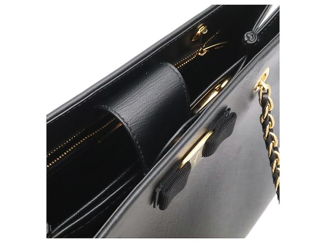 Borsa Tote a Tracolla Salvatore Ferragamo Vara Chain - vista 6